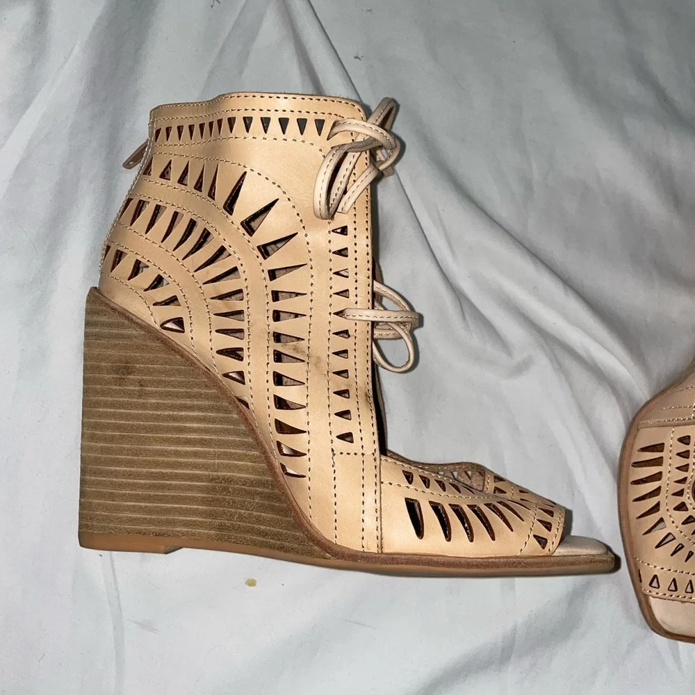 Jeffrey‎ Campbell Lace-Up Rodillo Wedges Women’s Size 8 Coastal Cowgirl Western